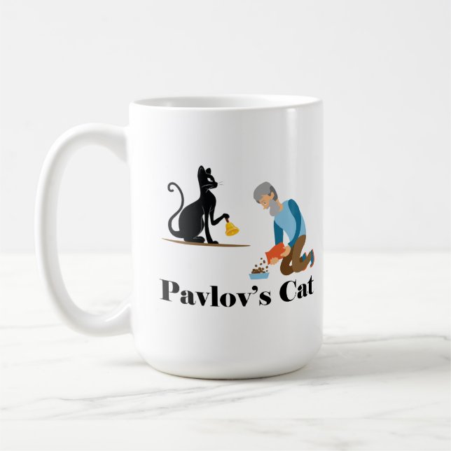 Pavlov's Cat Funny Psychology Kaffeetasse (Links)