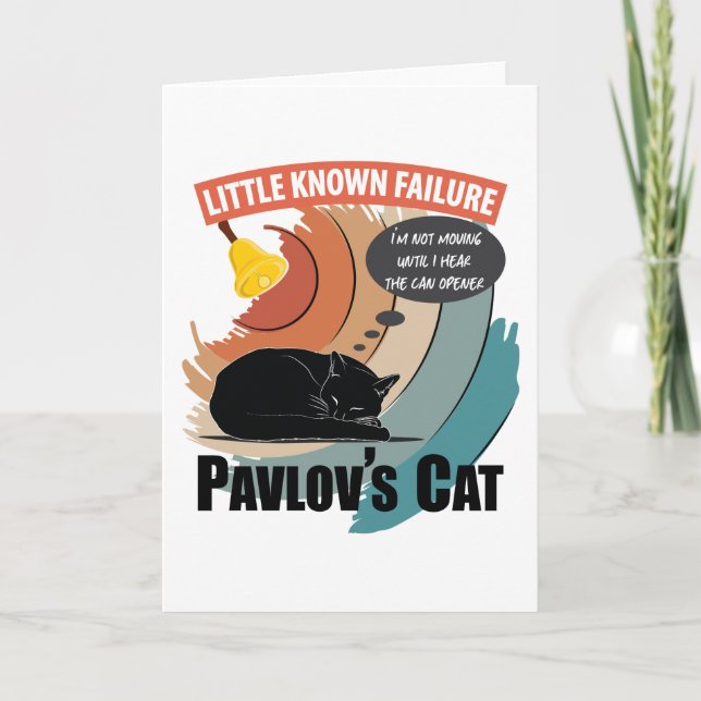 Pavlov's Cat - Funny Psychology Karte (Vorderseite)