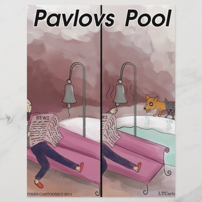 Pavlov's Pool Funny Cartoon (Vorderseite)