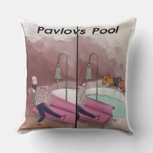 Pavlov's Pool Funny Psychology Baumwollkehlkeule Kissen