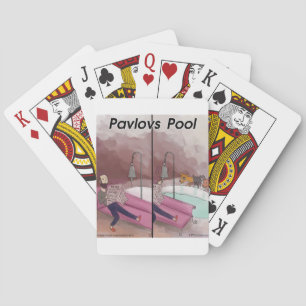 Pavlovs Pool Lustiger Cartoon Spielkarten