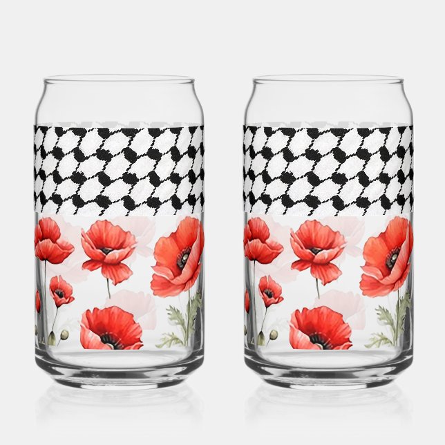 Pavot avec kit de verre de Hattah palestinien (Recto)