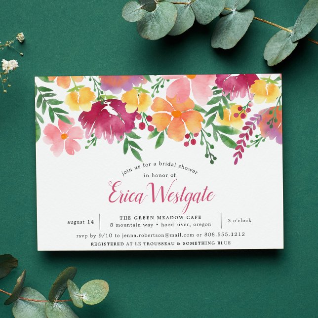 Pavot de Californie | Invitation de douche nuptial (Créateur téléchargé)