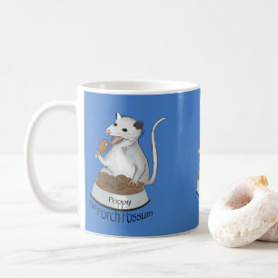 Pavot Le Porc Possum Café Mug, Café Mug bleu