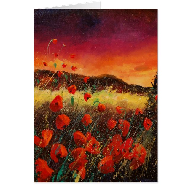 pavots au coucher du soleil 76 (Devant)