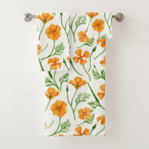 pavots de Californie, fleurs d'été, sauvage orange