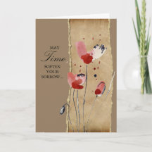 pavots en carton carte de sympathie