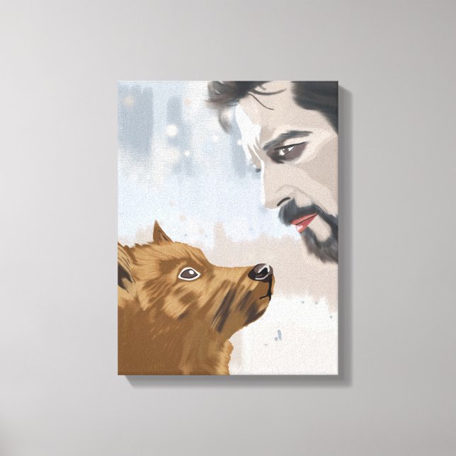 Paw and Pulse I – Animal and Human Bond Leinwanddruck (Vorderseite)
