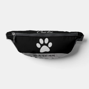 Paw Chien Argent sur arrière - plan noir