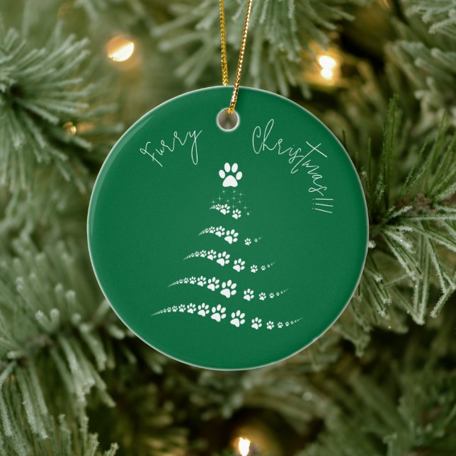 Paw Christmas Tree | Weihnachten Keramik Ornament (Baum)