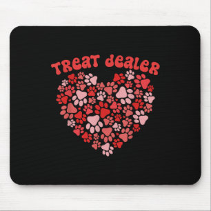 Paw Design Shirt Leckerei Händler Hund Lover Herzp Mousepad