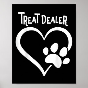 Paw Design Shirt Leckerei Händler Hund Lover Herzp Poster