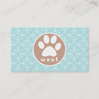 Paw-Druck Baby Blue Circles Visitenkarte
