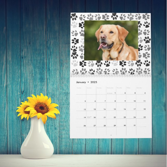 Paw druckt Hintergrund Foto Dog Cat Kalender (Von Creator hochgeladen)