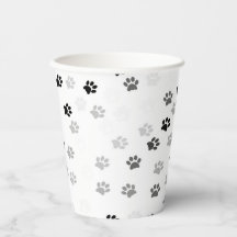Paw druckt Party Paper Cup für Hundeliebhaber