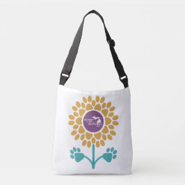 Paw druckt Sonnenblumenkreuz oder Schultertasche Tragetaschen Mit Langen Trägern