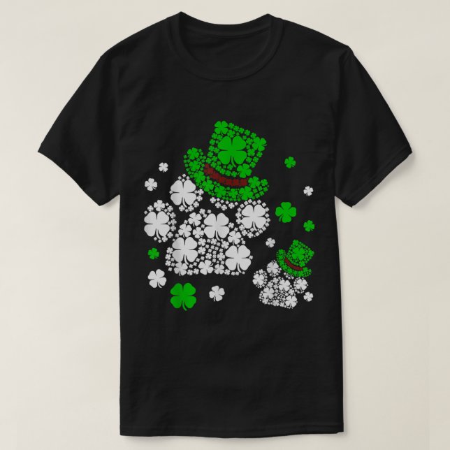 Paw Hat Leprechaun St Patricks Day Kleeblatt Dog C T-Shirt (Design vorne)