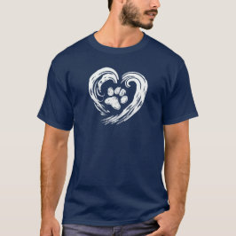 Paw Heart and Paw Dog für Hauseigentümer und Hunde T-Shirt