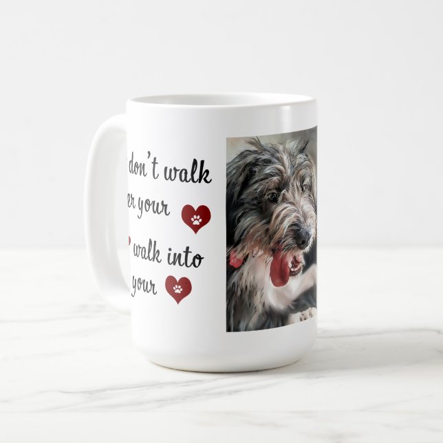 Paw Heart Quote Tasse (Vorderseite Links)