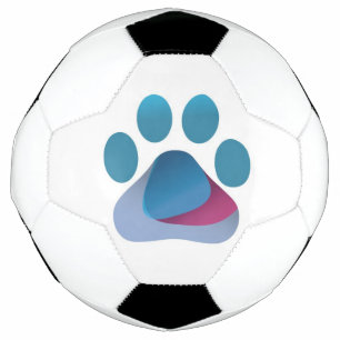 Paw Hug Logo Soccer Ball
