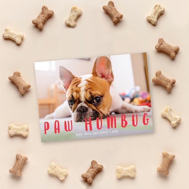 Paw Humbug Funny mignon Chien Chat Carte photo de  (Créateur téléchargé)