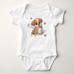 Paw Liebe Niedlicher Welpenhund Baby Strampler