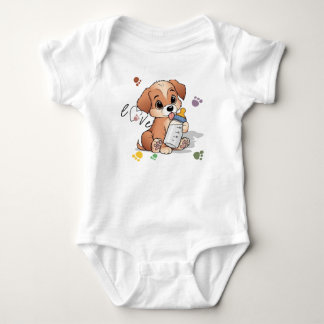 Paw Liebe Niedlicher Welpenhund Baby Strampler