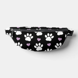 Paw Motif, Chien Paws, White Paws, Lilac Hearts