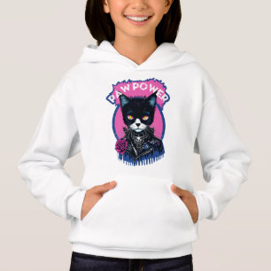 Paw Power Punk Cat Hoodie