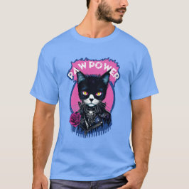 Paw Power Punk Cat T-Shirt