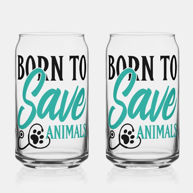 Paw Print and Stethoscope Heart Graphic Dosenglas (Vorderseite)