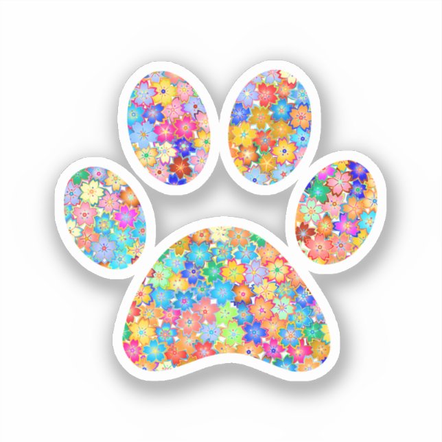 Paw Print Aufkleber (Vorderseite)