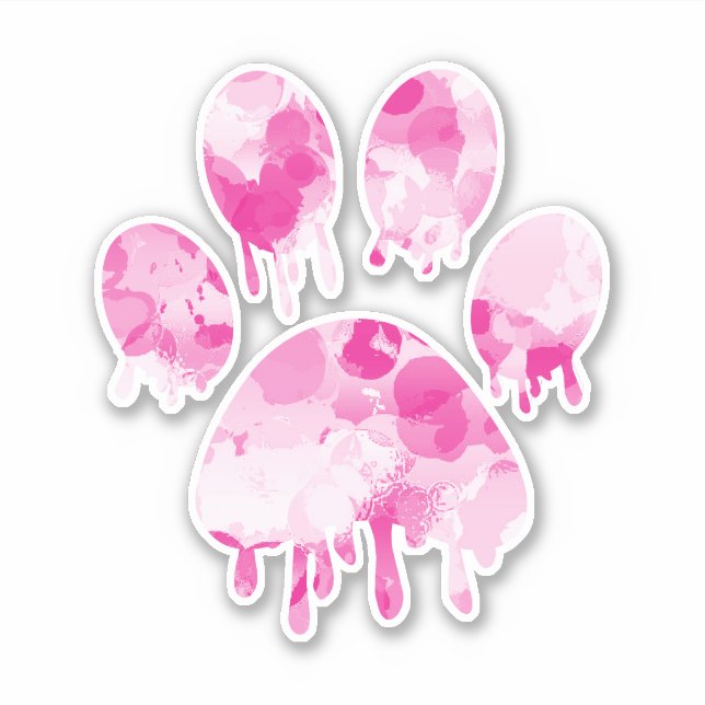 Paw Print Aufkleber (Vorderseite)