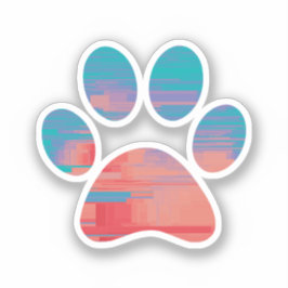 Paw Print Aufkleber