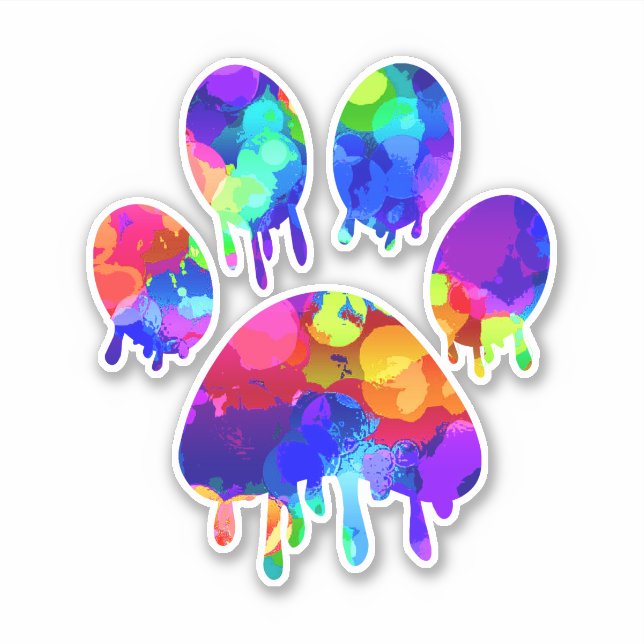 Paw Print Aufkleber (Vorderseite)