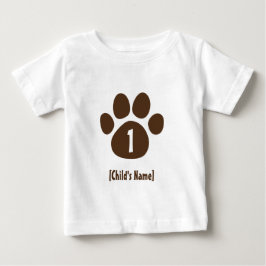 Paw Print Birthday Baby T-shirt