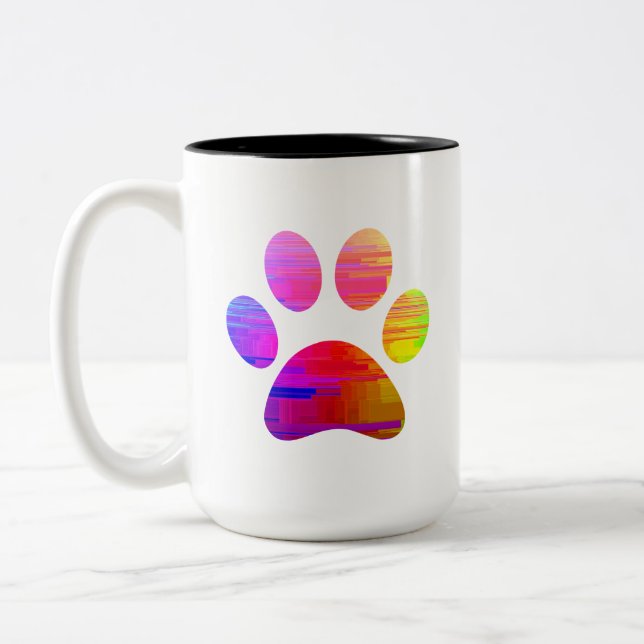 Paw Print Coffee Tasse (Links)