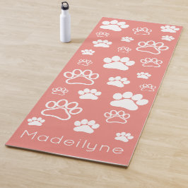 Paw Print Doga-Modern, monogram-konfektionierte Ko Yogamatte