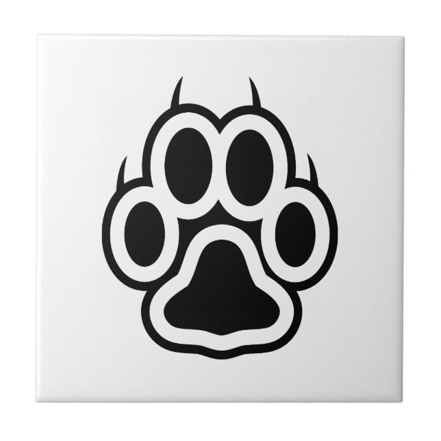 Paw Print Fliese (Vorderseite)