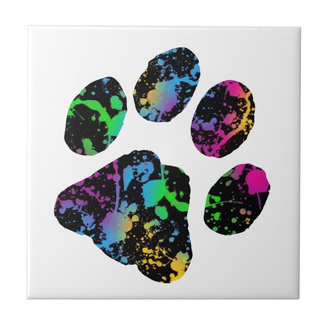 Paw Print - Geschenke für Hundeliebhaber Fliese (Vorderseite)