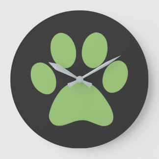 Paw Print Große Wanduhr