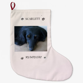 Paw Print Holiday Tribute Keepsake Großer Weihnachtsstrumpf