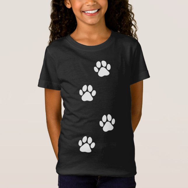 Paw Print Hund Katze Pet Lover T-Shirt (Vorderseite)