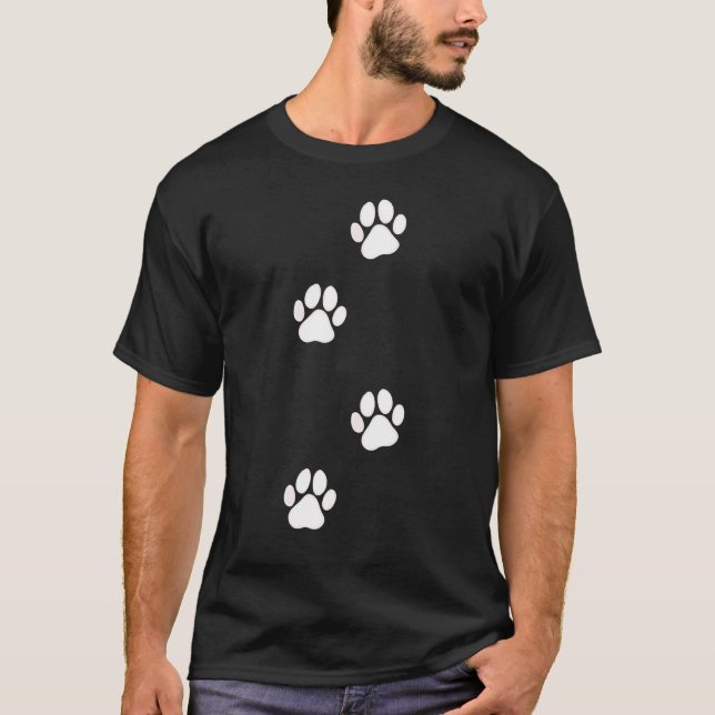 Paw Print Hund Katze Pet T-Shirt (Vorderseite)