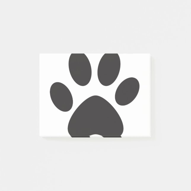 Paw Print Hund Katze Tier Füßchen Welpe Post-it Klebezettel (Vorderseite)