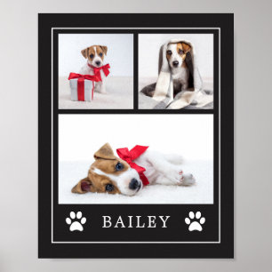 Paw Print   Hund oder Welpe mit mehreren Fotos Poster