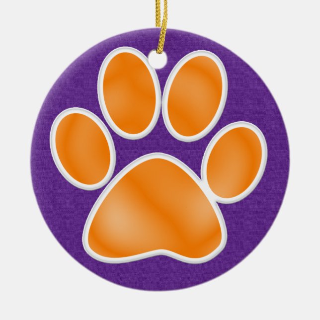 Paw Print Keramik Ornament (Vorne)