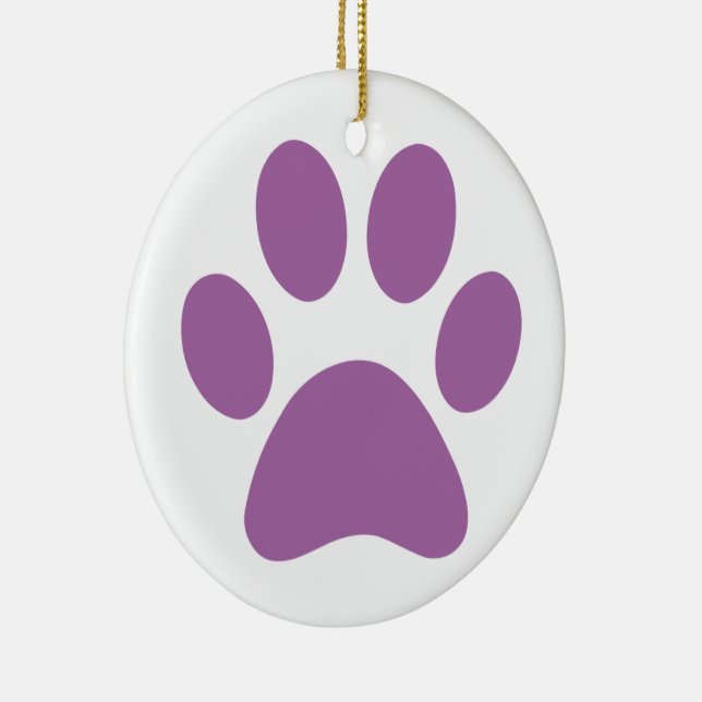 Paw Print Keramik Ornament (Rechts)