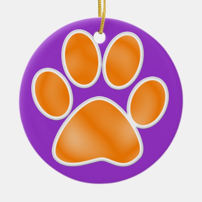 Paw Print Keramikornament (Vorne)