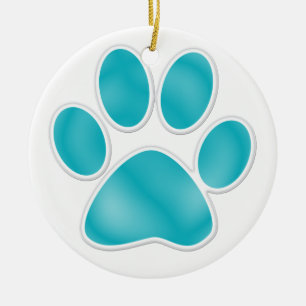 Paw Print Keramikornament